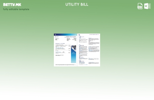 Модерен стил USA O страници за сметки за комунални услуги, шаблон за верзија 1